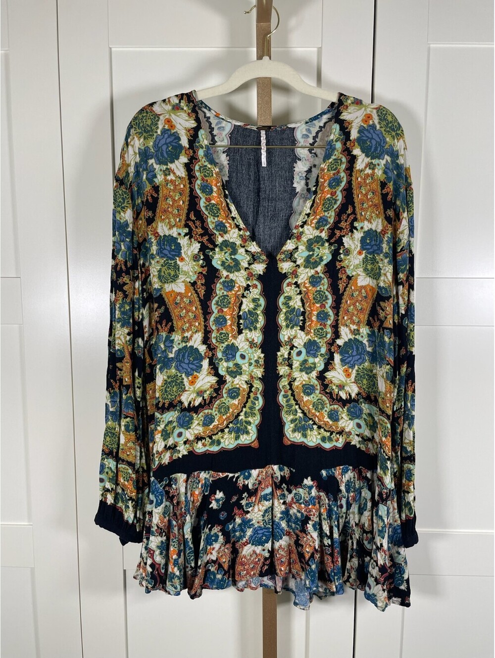 Free People Lovely Dreams Floral Print Tunic Dress Size - Oversized - Size Large - Picture 3 of 10
